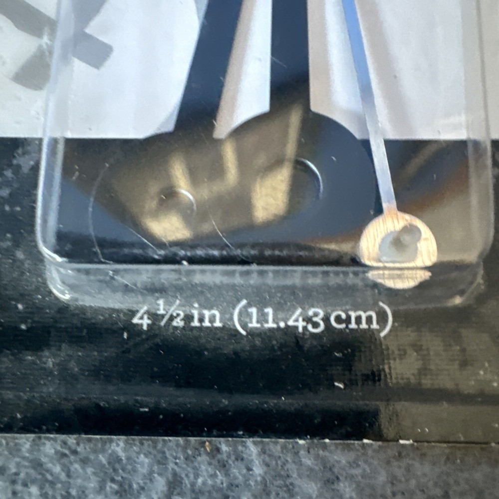 Plaid Clock Accessories - Black Tear Drop Clock Hands 4 1/2" - 3 pc - New