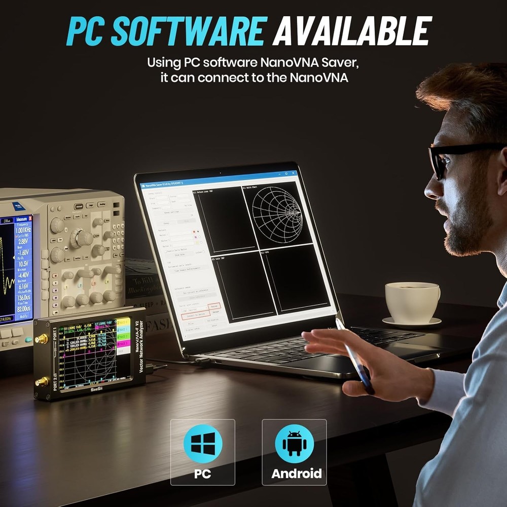 4.3" LCD NanoVNA-F V2 Antenna Analyzer 50kHz-3000MHz Vector Network Analyzer