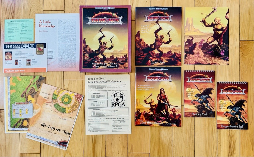 Advanced Dungeons and Dragons 2nd Edition Dark Sun Boxed Set Complete