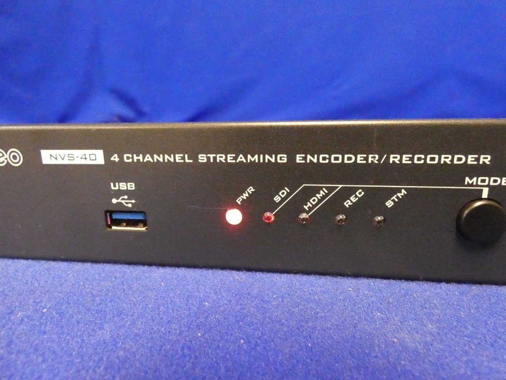 Datavideo NVS-40 4-Channel Streaming Encoder/Recoder w/Power Supply (no drives)