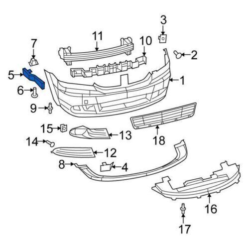 Front Bumper Bracket Support 1 Pair Left Right Side for 2009-2020 Dodge Journey