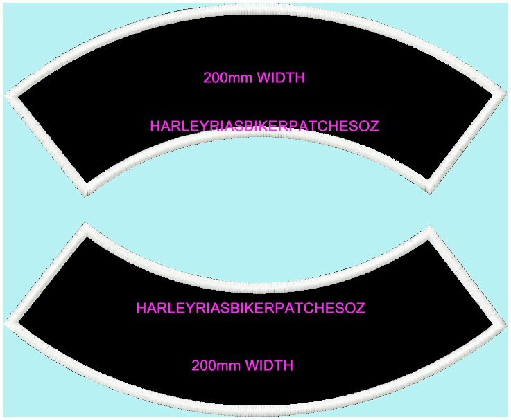 CUSTOM/MADE TO ORDER 200mm  PATCH ROCKERS .... BIKER PATCH