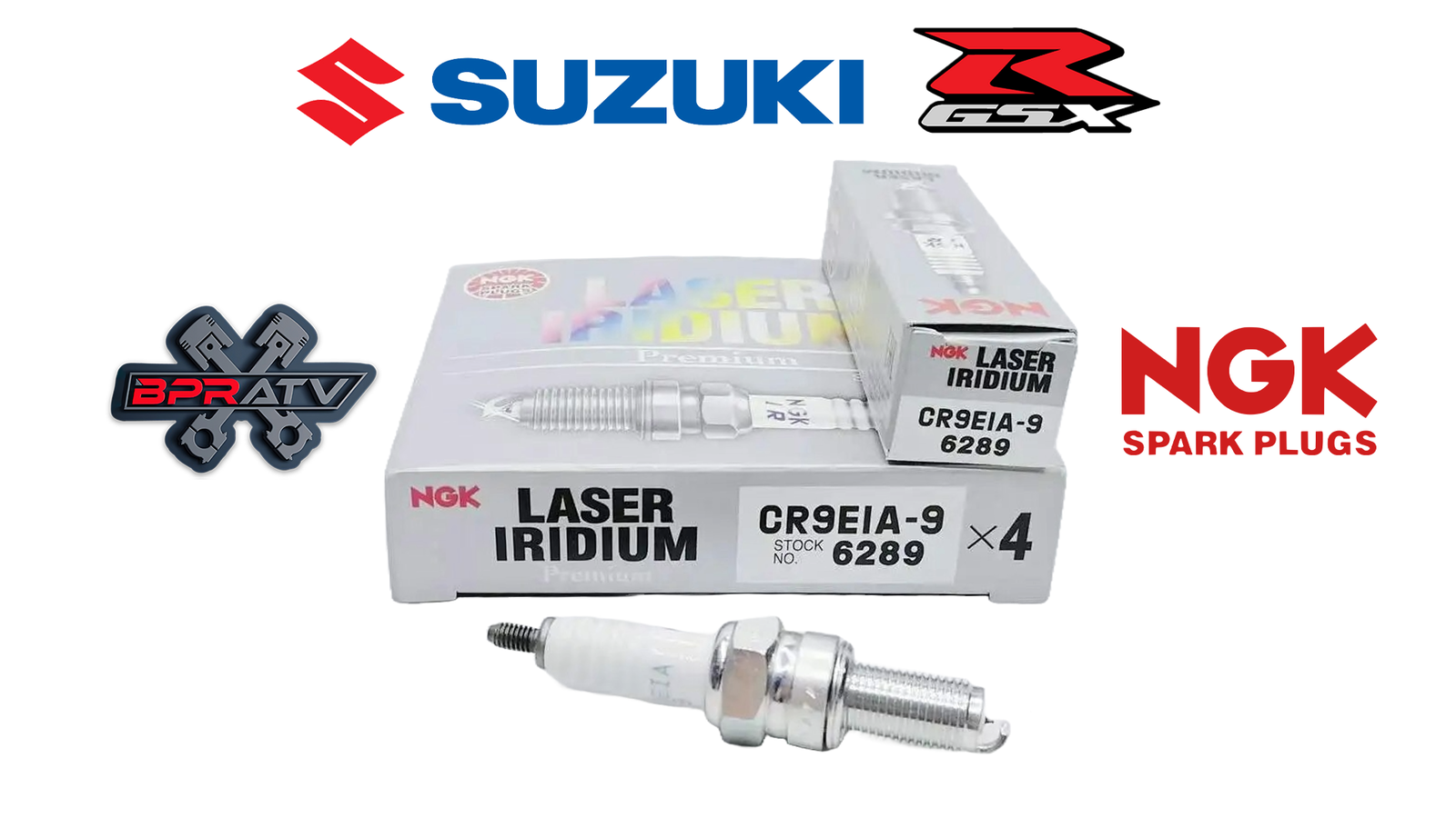 NGK CR9EIA-9 Iridium Spark Plugs Suzuki GSX-R600 750 1000 1300 Hayabusa Set of 4