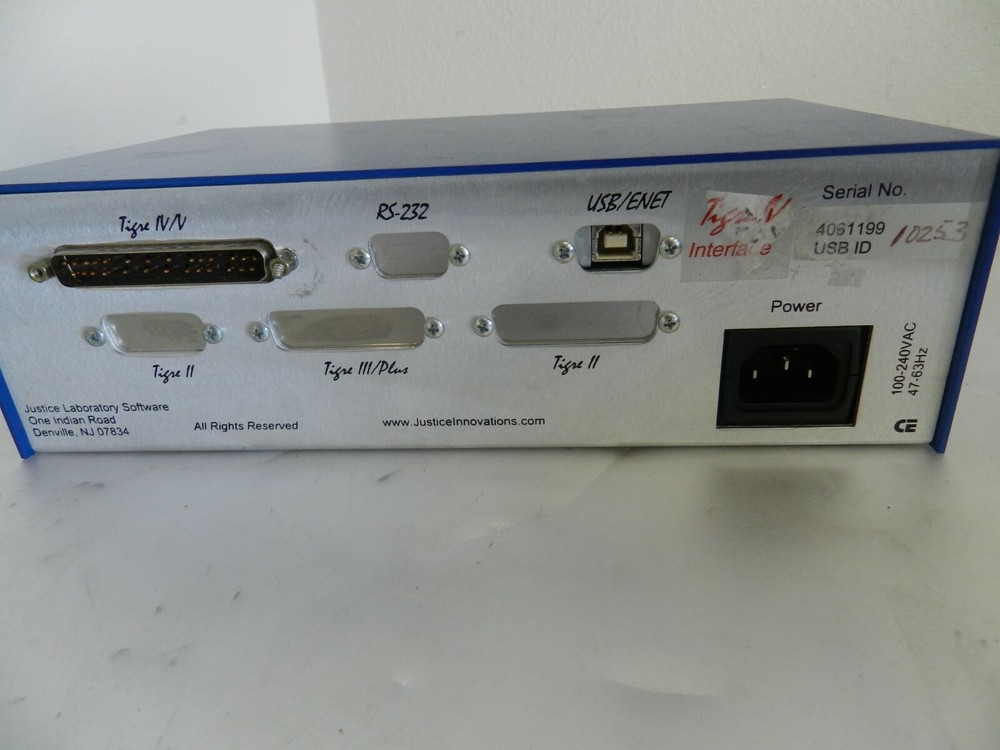 Justice Laboratory Software Tigre III Laboratory Interface System