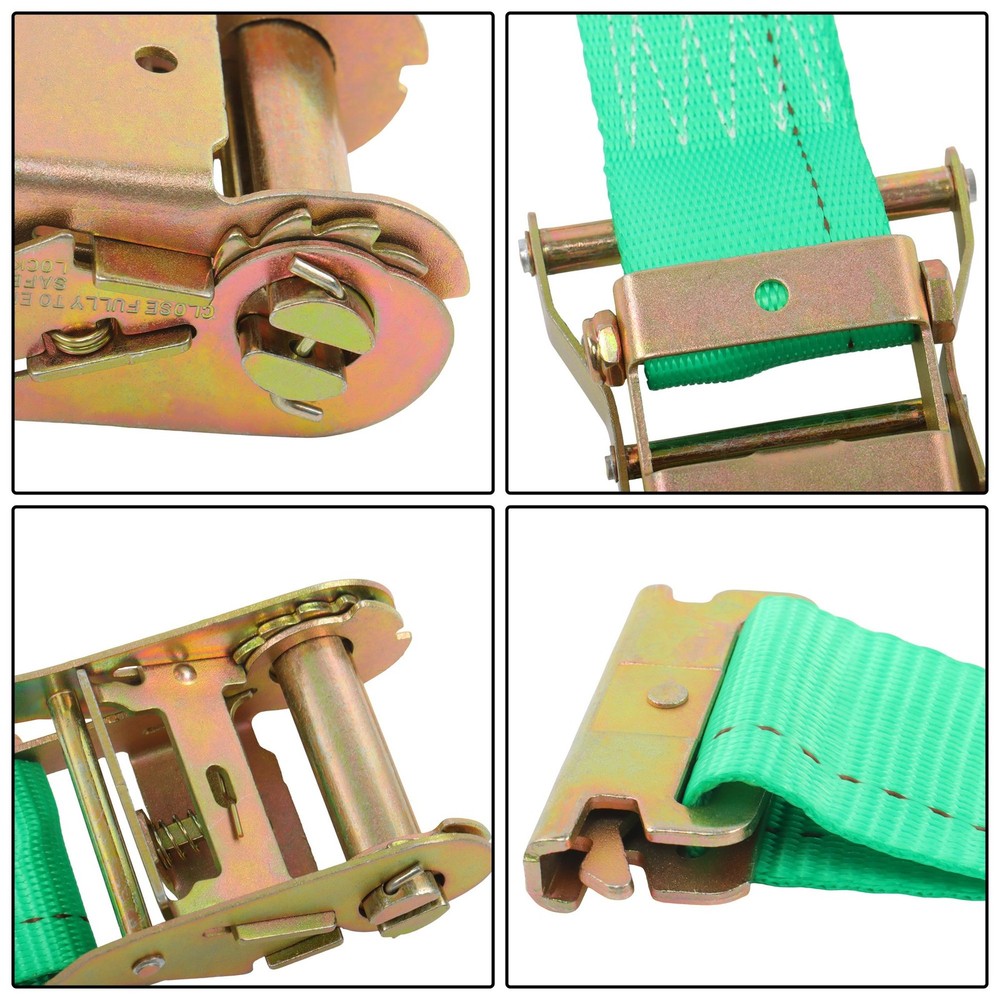 Labwork 4pcs E Track Wheel Chock 2 Pack 15' E Track Ratchet Straps For Car