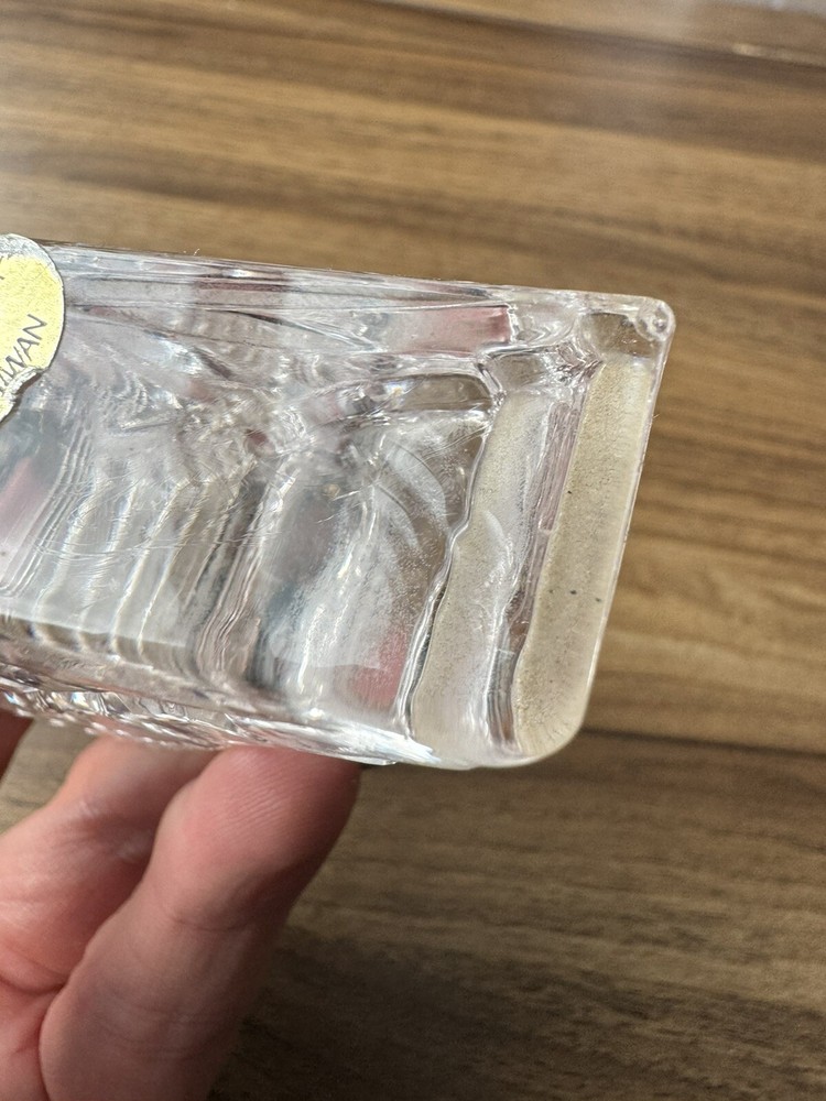 Lead Crystal Clock Read Description