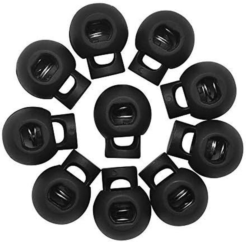 Plastic Cord Locks for Drawstrings Shoelaces, 100 Pcs Adjustable round Cord Stop