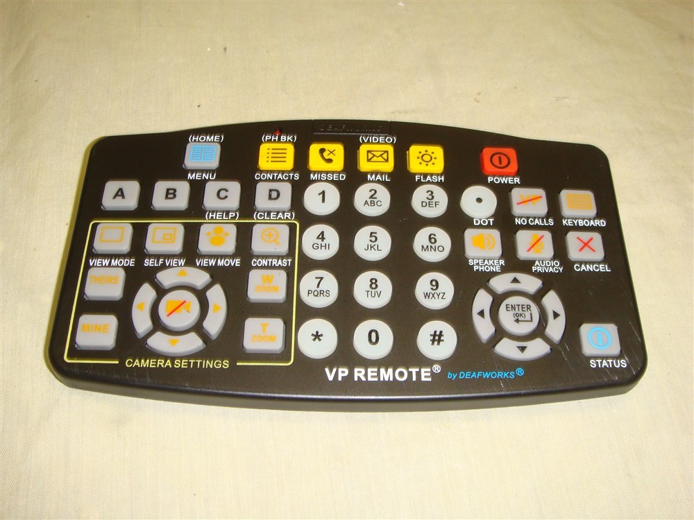 DEAFWORKS VP VIDEOPHONE REMOTE CONTROL - LOOK!