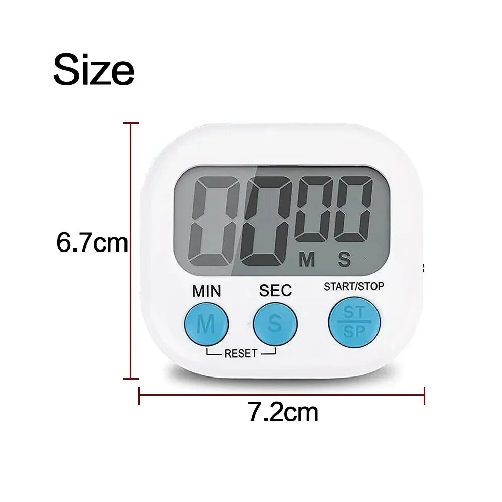 Large LCD Digital Kitchen Cooking Timer Count Down Up Clock Loud Alarm Magnetic