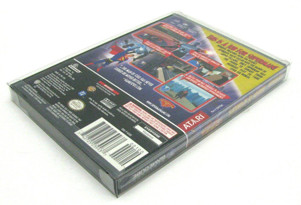 5X NINTENDO GAMECUBE CIB GAMES - CLEAR PLASTIC PROTECTIVE BOX PROTECTORS CASE