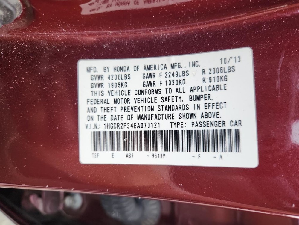 ACCORD 2014 Glove Box 4765143