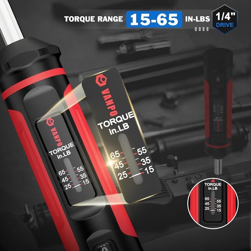 41PCS Torque Screwdriver Set Precision 1/4" Drive Durable S2 Bits Storage Case