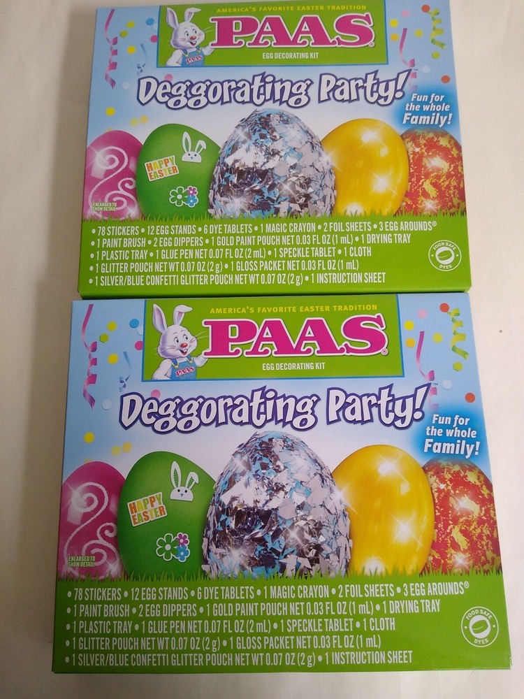 2 Easter Egg Decorating Kits PAAS Easter Tradition Deggorating party