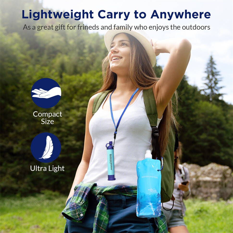 2P Collapsible Water Bottle Foldable Water Bottle 680ml.Roll Up,Lightweight,Soft