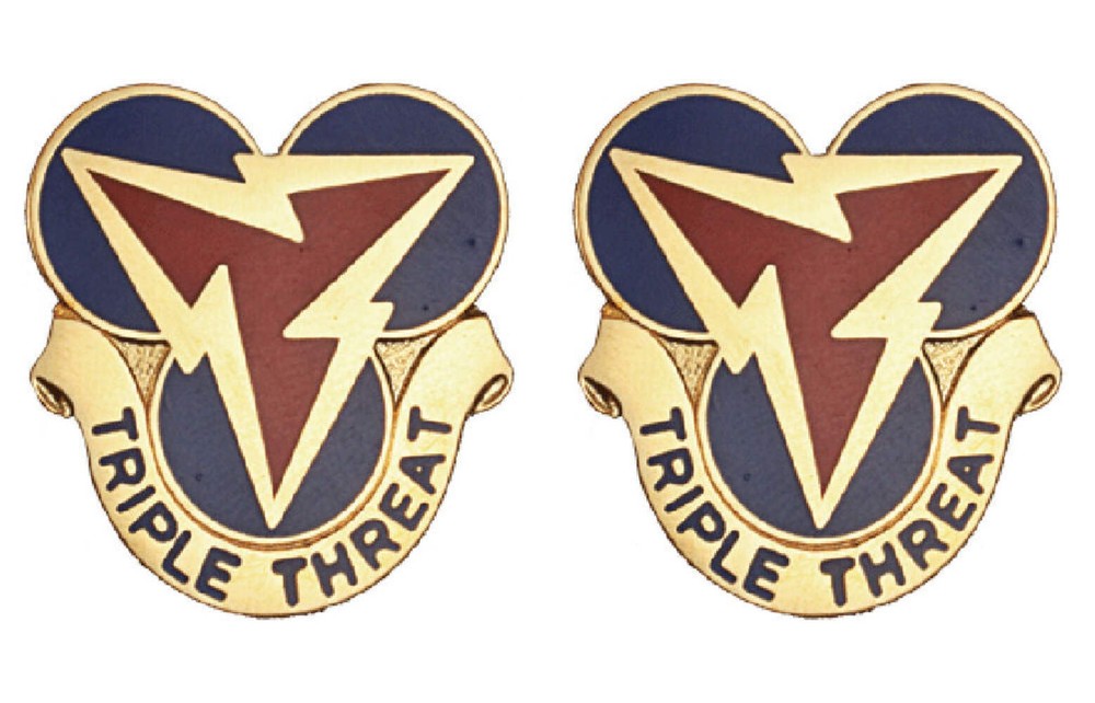 3rd Signal Brigade Distinctive Unit Insignia - Pair - Triple Threat