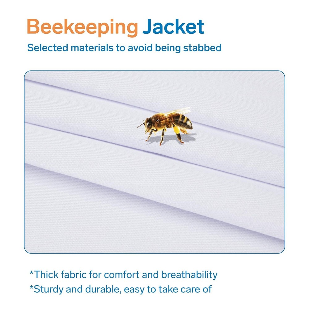 Bee Suit - Beekeeping Jacket for Men & Women - Polycotton Jacket with Beekeep...
