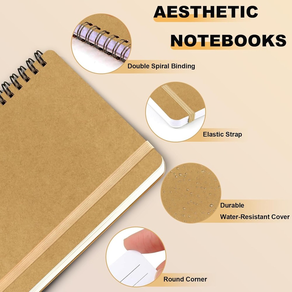 Spiral Notebook, Spiral Journal Notebook, Notebooks for Work, Note Taking,