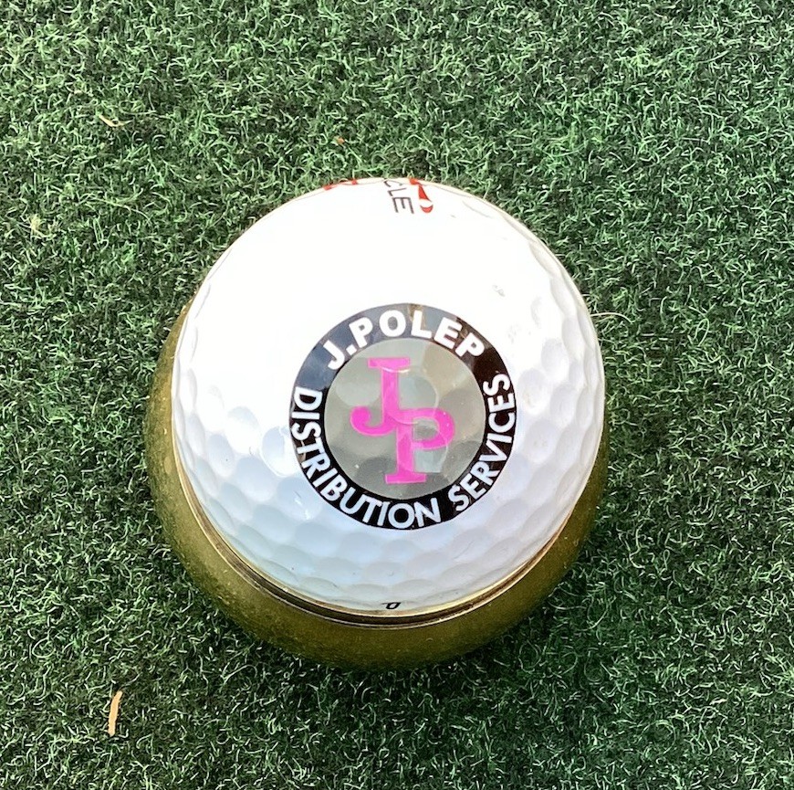 J. Polep Distribution Services Logo Display Golf Ball