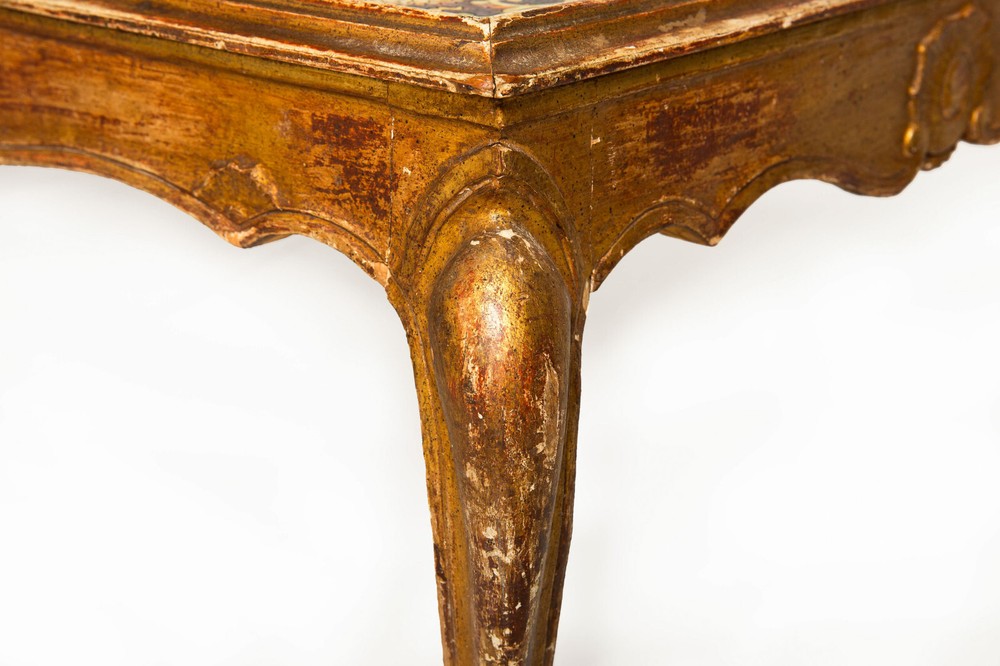 Hollywood Regency Painted Polychromed Low Coffee Table ca. 1940