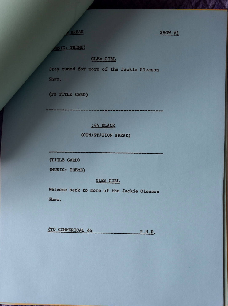 1966 " The Jackie Gleason Show " Original Screenplay Script