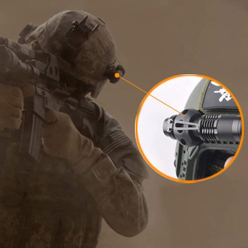 Tactical Flashlight Helmet Mounted LED Light Compatible with Fast I... Fast Ship