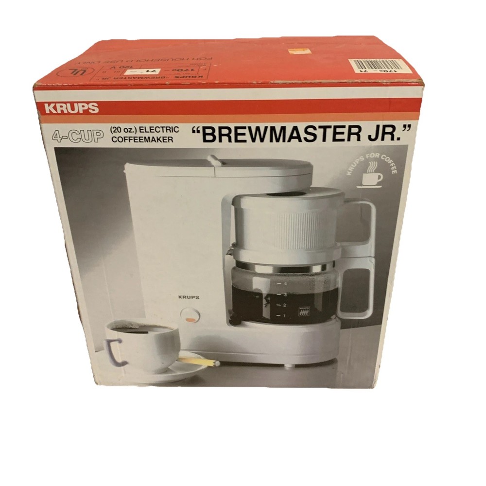 Krups Brewmaster Jr. Coffee Maker 4 cup Model 170 White EUC
