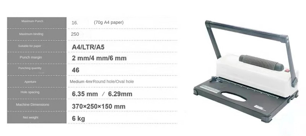 A4 Electric Single Coil Binding Machine Laptop Office Text Punch Binding Machine