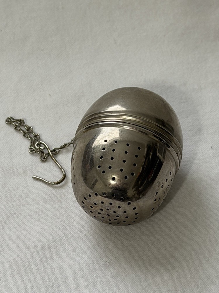 Vintage Acorn Chain Metal Tea Bag Strainer Diffuser