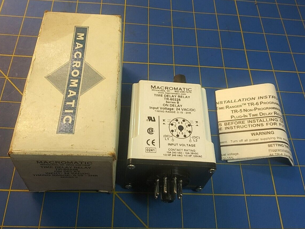 Macromatic Time Delay Relay Part# Tr-60228 Series B