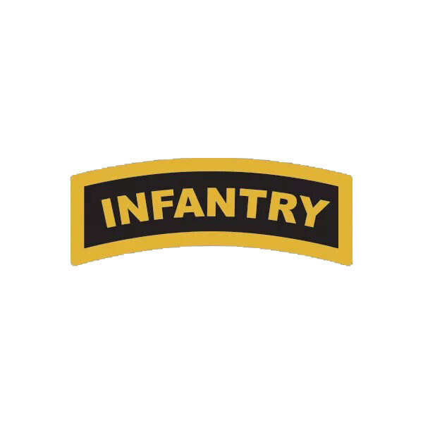 Yellow Infantry Tab Sticker Decal