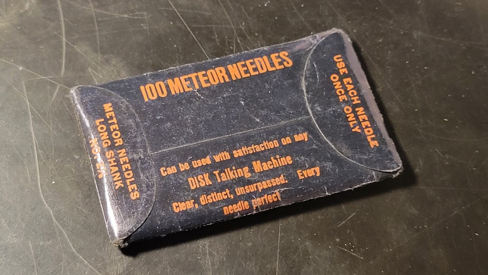 Meteor No 2 1/2 Gramophone phonograph needle Packet Part Full - Split On Side