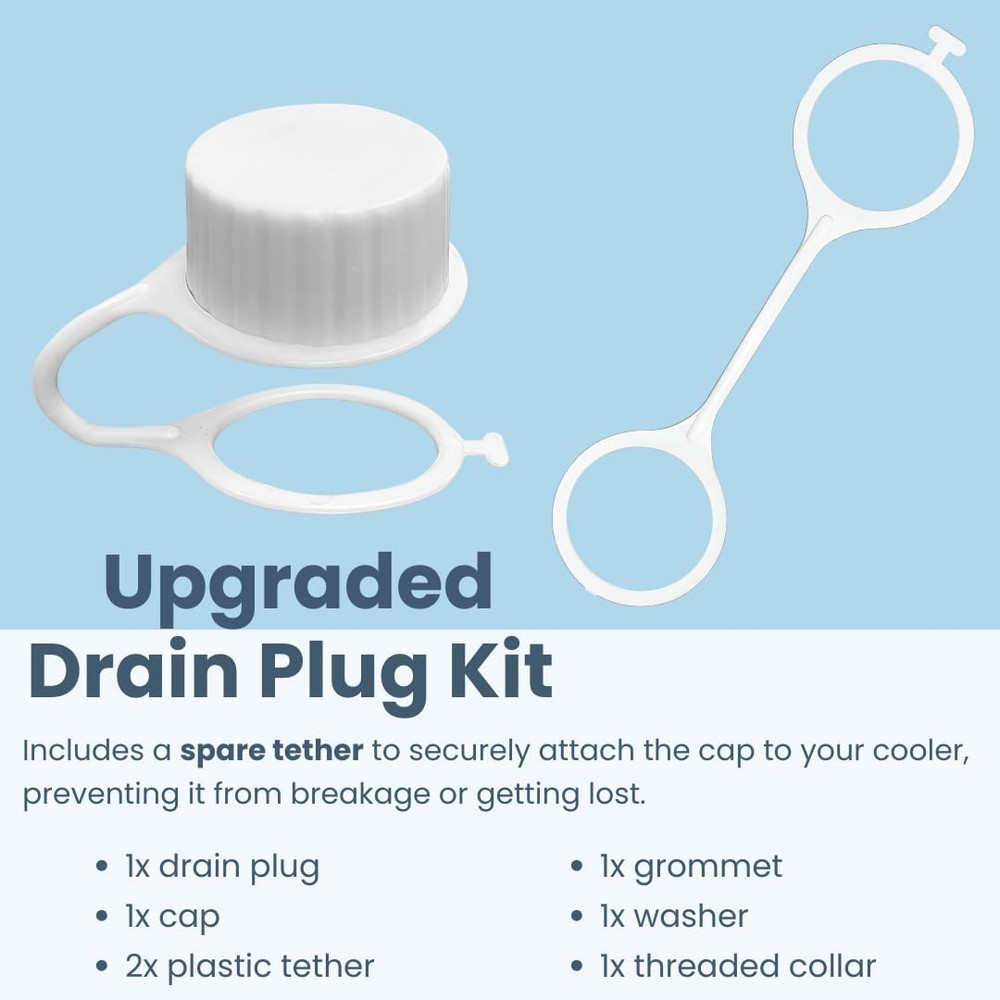 2 Pack Cooler Drain Plug Replacement Kit for Igloo,Ice Chest Drain Plug with ...