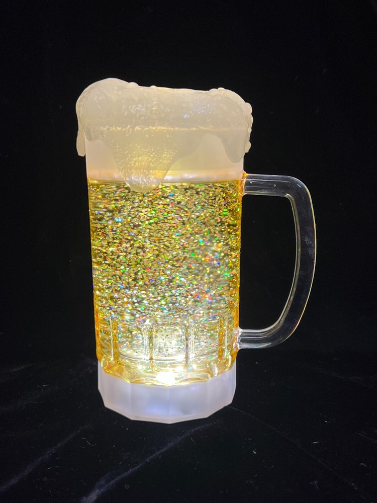 GLITTER GLOBE BEER MUG - By Cracker Barrel - s
