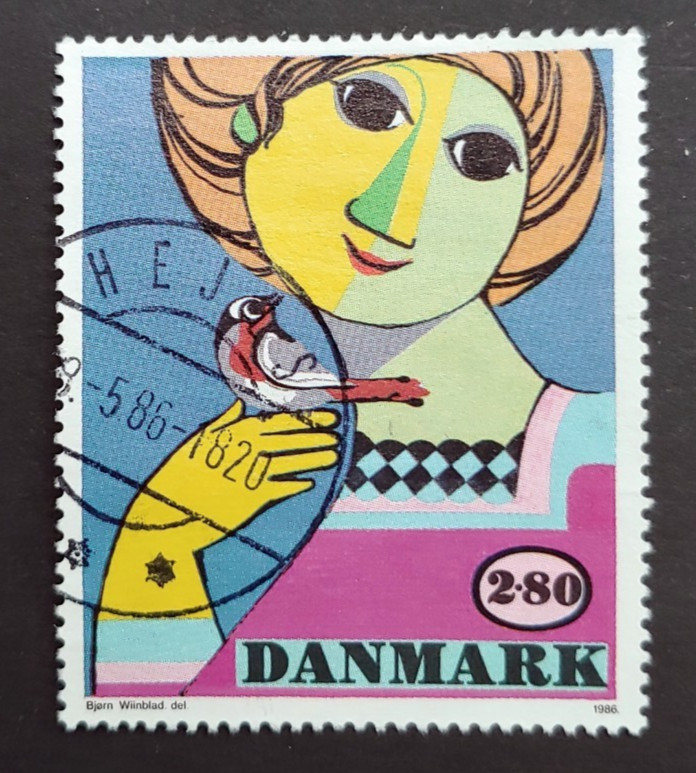 1986 ART STAMP DK DENMARK DANMARK VF USED (B3)