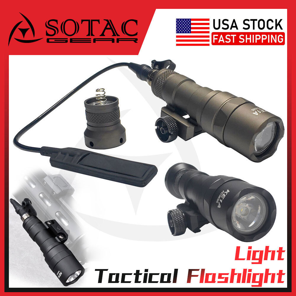 SOTAC Tactical Flashlight For M300B Weaponlight White LED w/ Control Switch US
