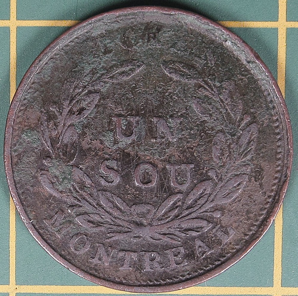 Lower Canada Un Sou token LC-30B
