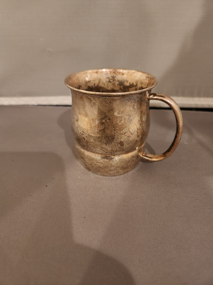 Antique TOWLE Solid STERLING SILVER 925 BABY CUP - Monogram K
