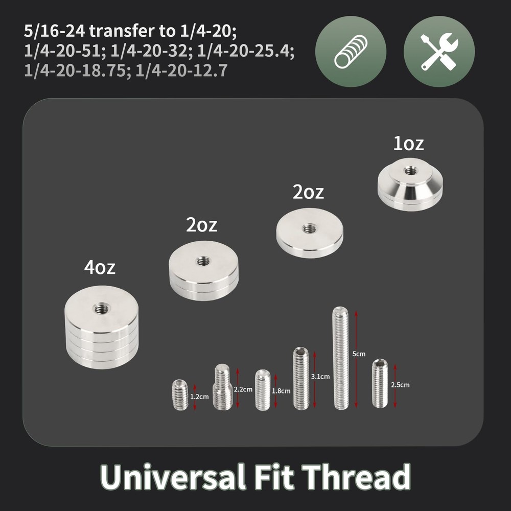 Archery Bow Stabilizer Weight, Customizable Bow Weight Set Bow Riser Archery ...