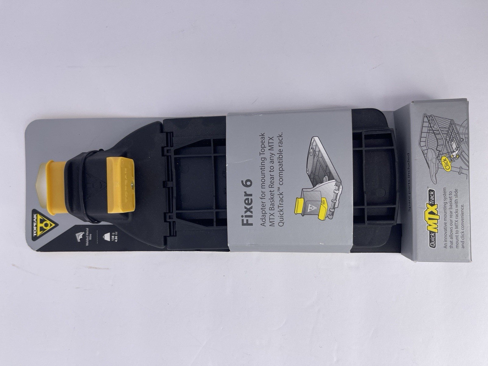 Topeak MTX Rear Bike Basket - Heavy-Duty Steel Welded Wire Rack w/ QuickTrack