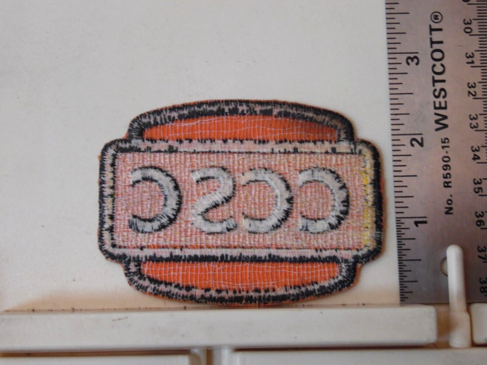 Vintage patch Consol mining CCSC orange with small stain upper left
