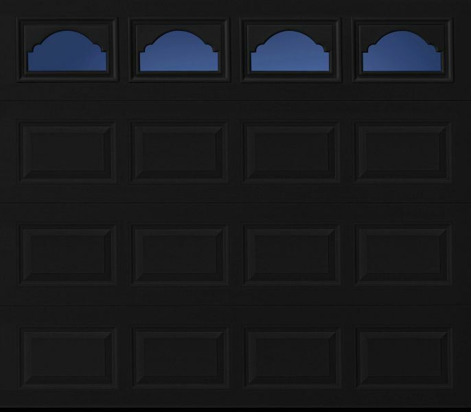 4 Amarr Cathedral Replacement Insert for Short Panel Amarr Garage Door Black