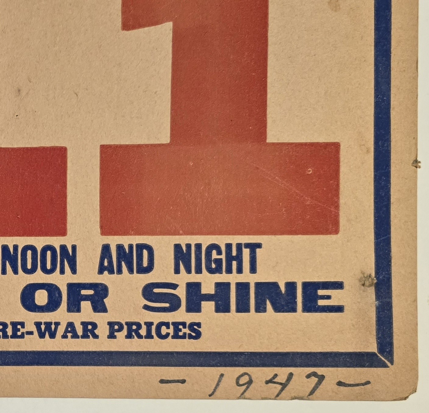 Vintage 1940s Lee Bros Circus Poster Jeffersonville NY 14" X 22" New York 1947