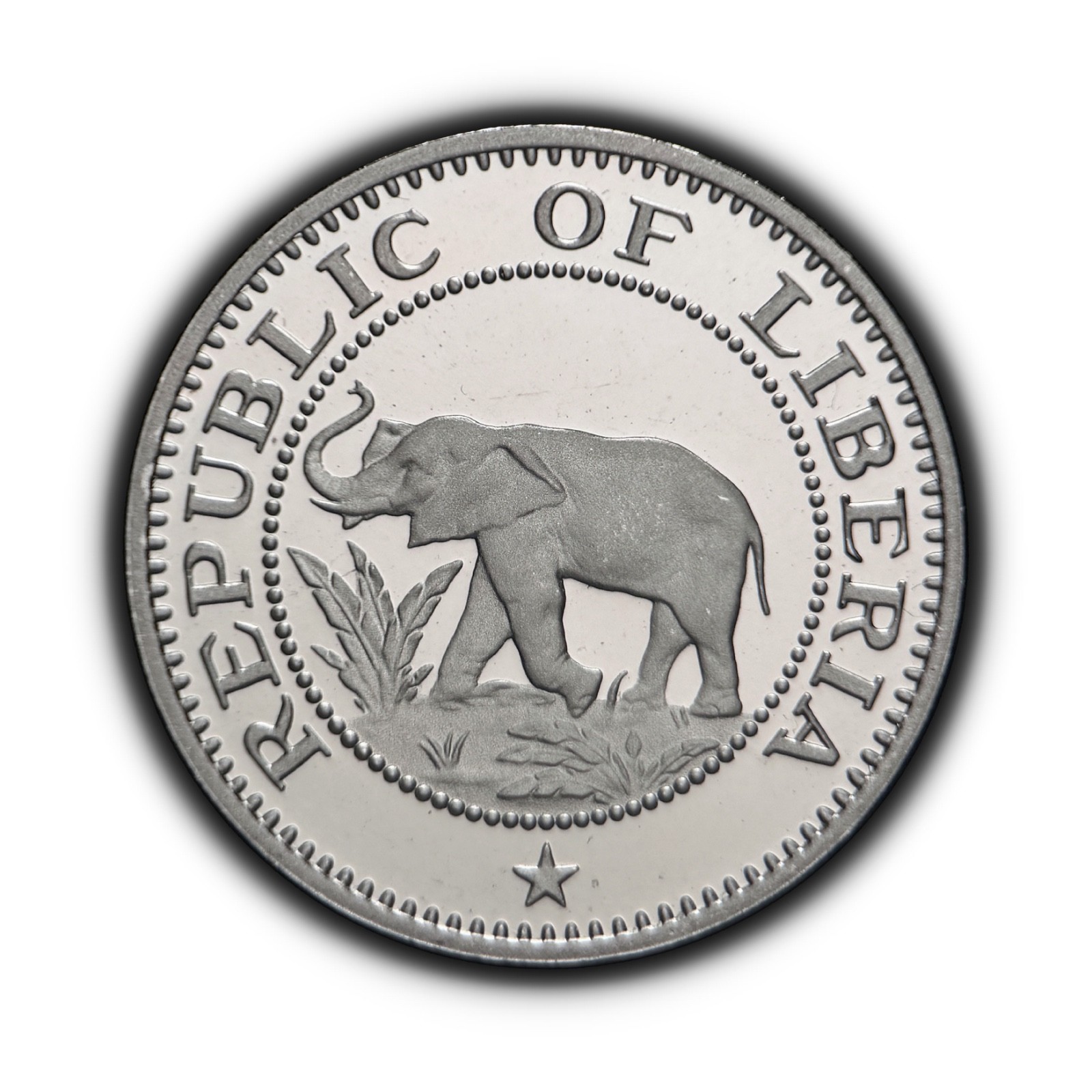 LIBERIA. 1976, 5 Cents - African Forest Elephant, Royal Mint Wales RARE 1 Proof