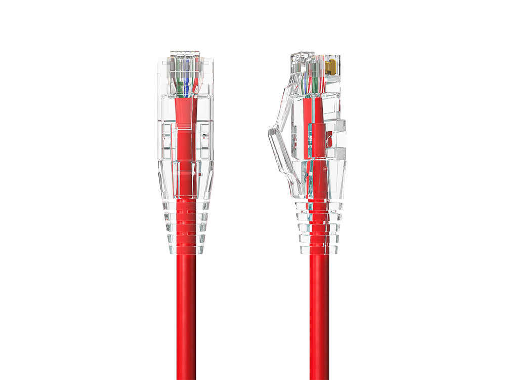 14ft Slim Cat6 28AWG UTP Ethernet Network Patch Cable Snagless, Red
