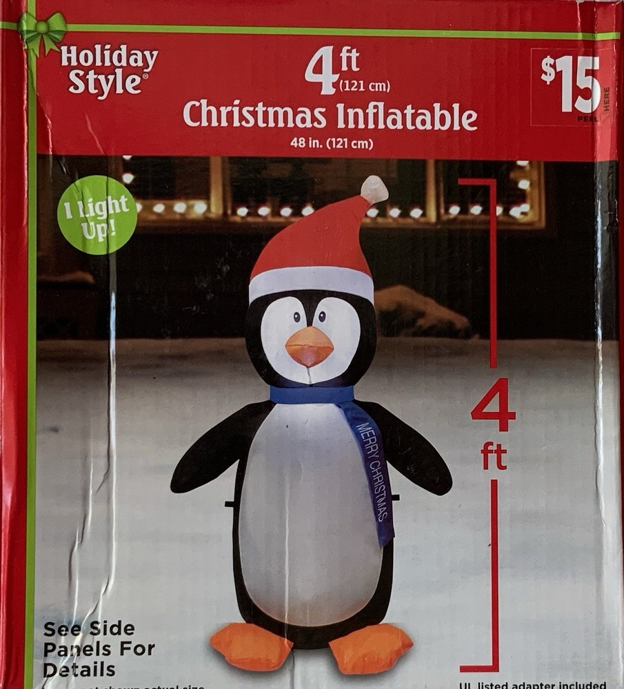 Christmas Inflatable Penguin 4ft