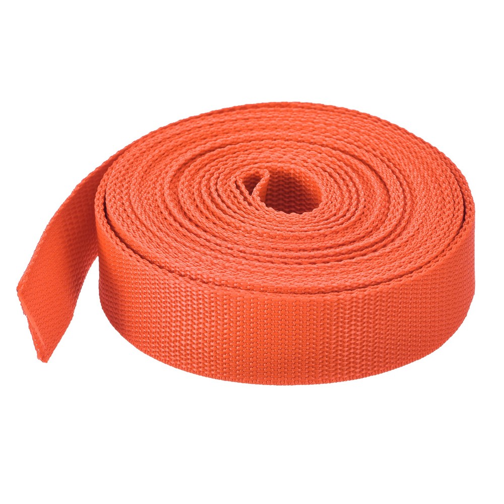 Lightweight Polypropylene Webbing Strap 3.8cm 10 Yard Orange