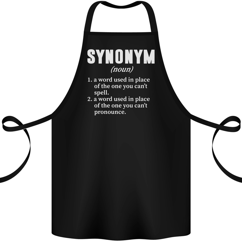 Synonym Funny Definition Slogan Cotton Apron 100% Organic