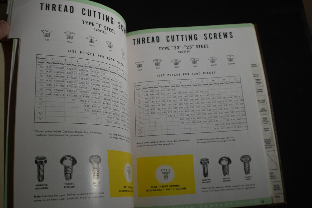 1950 Central Screw Company 'Fasteneering' Catalog