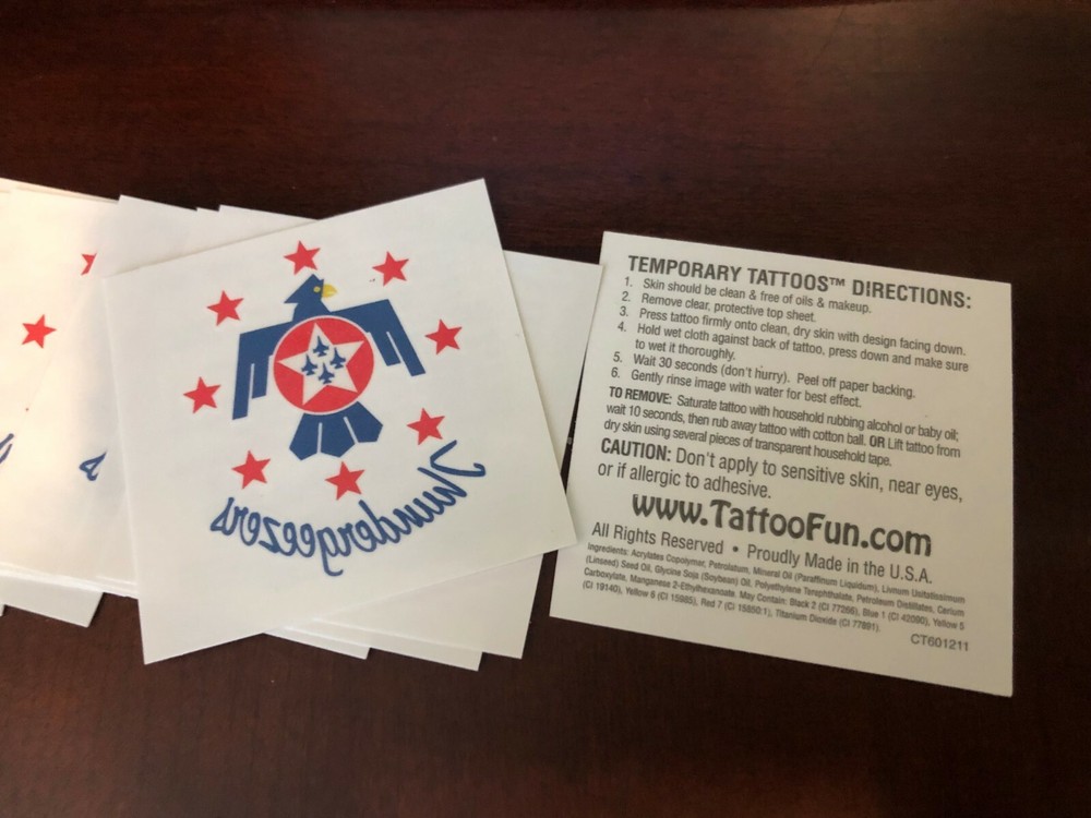 (10) USAF Thunderbirds \ Thundergeezers temporary tattoos