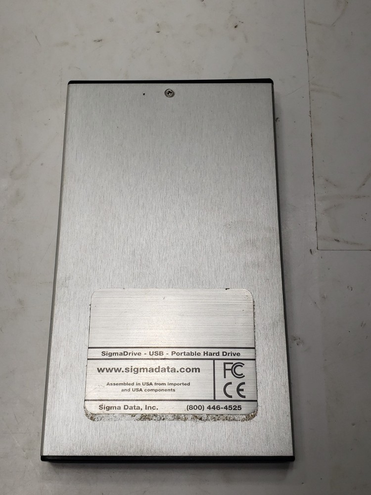 Sigma Data Sigma Drive USB Portable External Hard Drive SSD Enclosure Untested